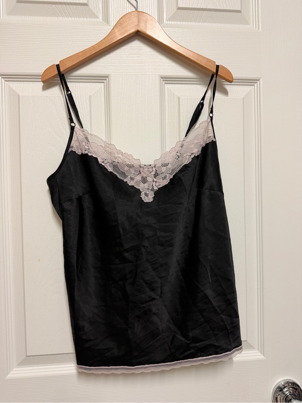 Victoria’s Secret Black Lace-Trim Camisole Top Vintage